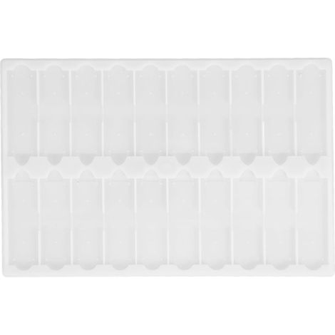 Plateau Solution de Rangement Polyvalente Porte-lames Beige en Pp Capacité 20 Lames de Microscope pour Laboratoire et Recherche (1/5)