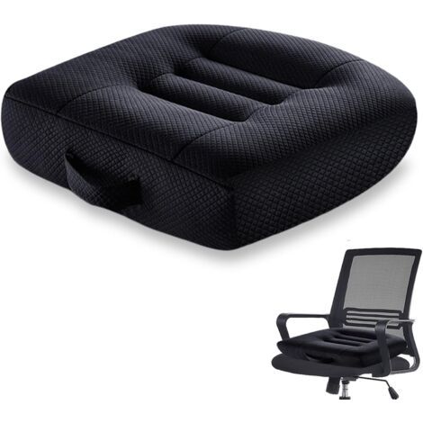 Coussin de siège ergonomique 40 x 40 cm – Rembourrage en polypropylène épais – Antidérapant – Rehausseur pour voiture et bureau