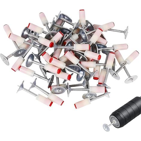 Clous – Lot de 100 pièces – 26 mm – Acier – Pour fixation au plafond et au mur (1/4)