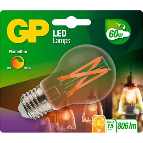 GP Beleuchtung LED FlameDim E27 7W (60W) 806 lm GP 085430 Marke GP BATTERIEN (1/3)