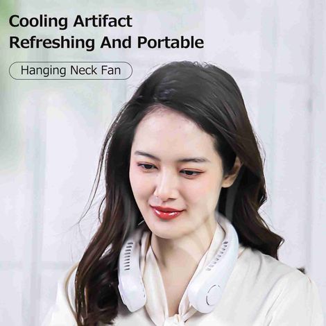 Ventilateur portable à 3 vitesses sans pales, à suspendre autour du cou, grande capacité 2600 mAh, climatiseur paresseux USB, petit ventilateur portatif (1/4)
