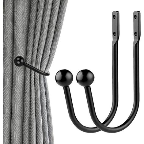 Lot de 2 embrasses de rideaux Longziming – Attaches de rideaux de luxe avec crochets – Embrasses décoratives – Design robuste et élégant (1/5)