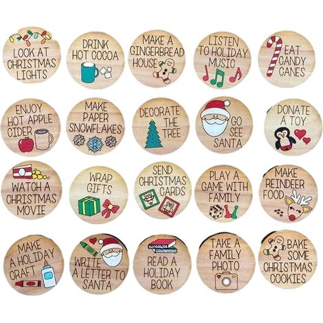 Jetons de compte à rebours Pines Materiall, ensemble de jetons délicats et tendance pour les fêtes, à offrir en cadeau. (1/4)