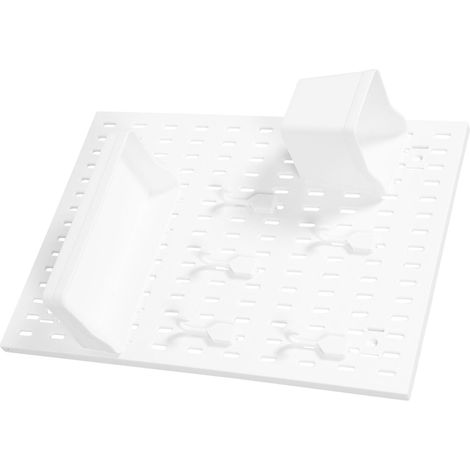 Support Panneau Perforé Blanc Kit de Rangement Mural Étagère et Organisateur Adhésif pour Bureau et Entrée sans Perçage (1/5)