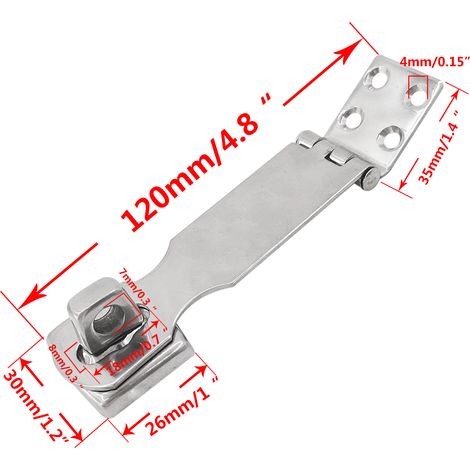 Stainless steel 304 latch hinges, door hinges, folding saddlebags, marine RV and yacht hardware accessories - latches 9328mm cast head - 3 (1/3)