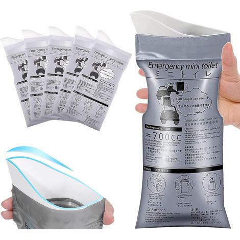 Toilettes Portables pour Le Camping, Voyages, embouteillages, Sac a vomi Voiture, Pot de Chambre Adulte, urinoirs Portables pour Femmes, Hommes et Enfants