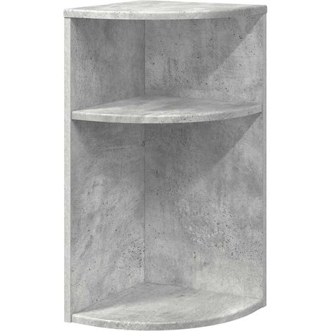 vidaXL Tavolino Grigio cemento 29,6 x 29,6 x 60 cm Legno multistrato