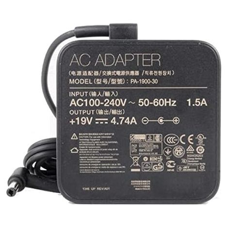 Adaptateur 19V 4,74A 90W ADP-90YD B PA-1900-30 Chargeur Compatible avec ASUS A52F A53E A53S S53U F555LA K52F K53S N550 N56 R510C K550LA K55A K55N VivoBook (1/5)