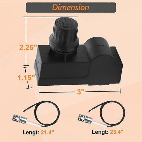 Kit Allumeur Barbecue - Allumage Électronique à 2 Prises - Pour Barbecues TRU-Infrared à 2 Brûleurs - Dimensions 7,6 x 2,9 x 5,7 cm - 1 Pièce (1/5)
