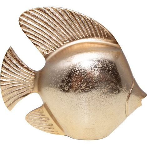 Poisson Décoratif en Aluminium Doré Sculpture Marine pour Salon et Bureau H15 cm - PANGIVO (1/4)