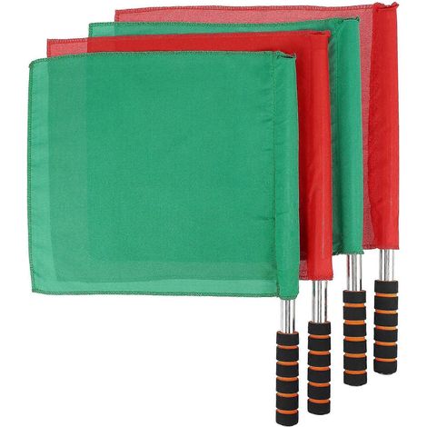 Petits drapeaux de sécurité à main pour arbitre, lot de 12 couleurs assorties - Pratiques et confortables (1/5)