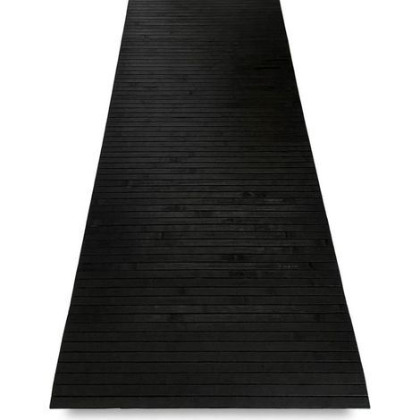 TAPIS de cuisine en bois bambou WOODY rejoint BLACK Cm. 50x75 (1/5)