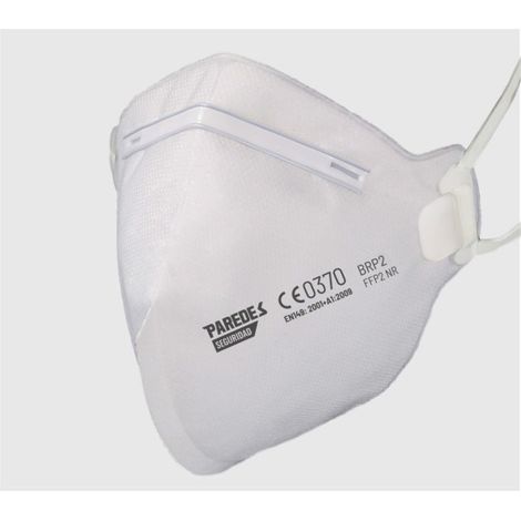 Mascarilla plegable no reutilizable FFP2 NR blanca PAREDES