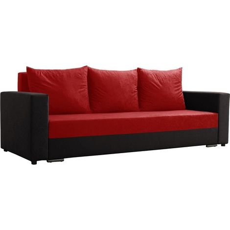 Sofá cama Muncie 104, Mikrofaza 0015 + Mikrofaza 0034, Almacenaje, 0, 80x235x87cm