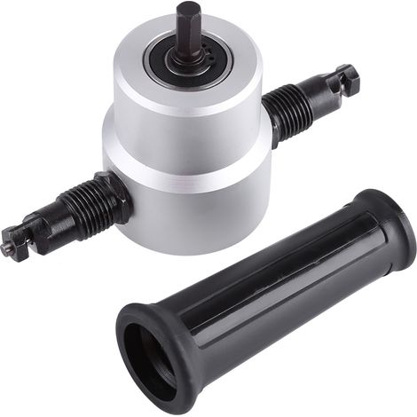 Ponceuse électrique multifonction pour tôle, accessoire de perceuse, découpeur à tôle double tête, kit d'outillage (1/5)