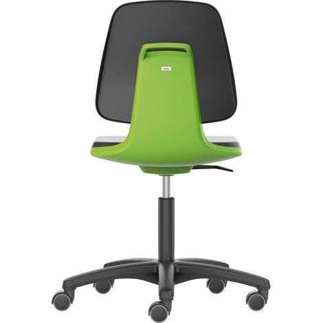Bimos Arbeitsstuhl Labsit 2, K-Leder grün Sitzhöhe 450-650 mm, mit Rollen (1/5)