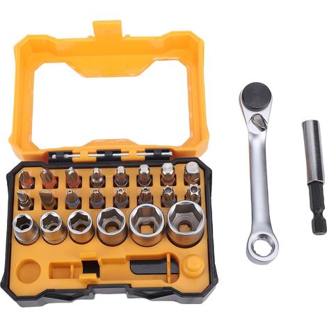 Ensemble de Clés à Cliquet Multi-fonctions, 72 Mini Tête Deux Dents avec Bits Pilote Vis 1/4 Pouce et Adaptateur D'extension 60 Mm, pour L'ensemble - (1/5)