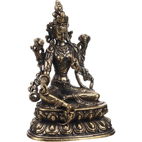 de Tara en laiton vieilli petite statue bouddhiste pour la d (1/5)