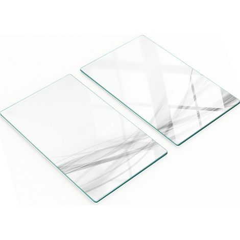 Taglieri decorativi in vetro temperato con motivo a onde astratte, 2x30x52 cm (1/5)