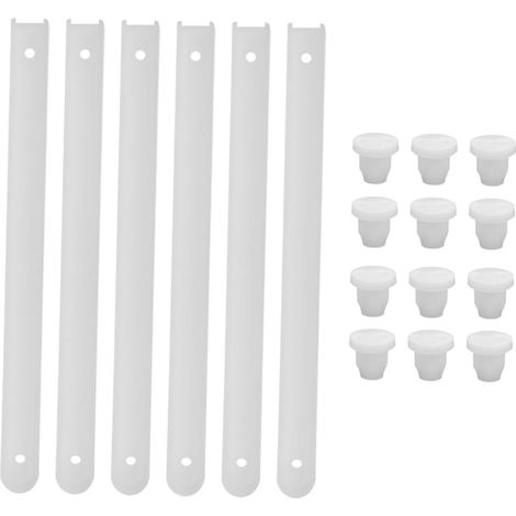 Plastic Drawer Guide 19.50 x 1.50 x 0.80 cm Set of 6 Side Mount Drawer Rails with 12 Nails Replacement Parts for Cabinet Drawers Lockers and Keyboards (1/5)