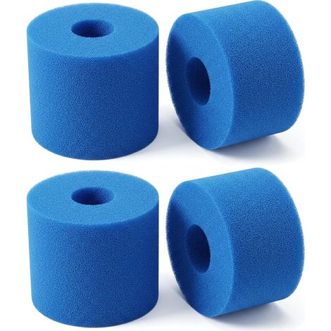4 Pièces Éponge Filtrante de Type S1 pour Spa Haute Densité Lavable Filtre Mousse Type S1 Réutilisable, Cartouche Filtre Mousse S1 pour Piscine Spa (1/5)