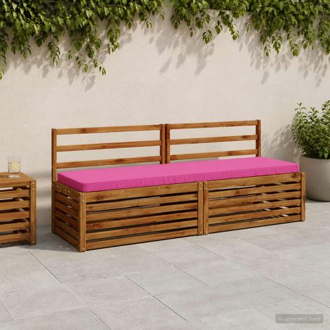 vidaXL Coussin de banc 1 pièce VUGHT 100 % polyester Rose (1/5)