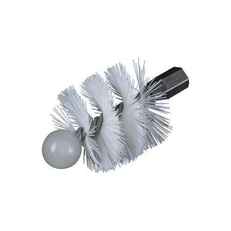 Hérisson rond en nylon 100mm – Filetage M12x175 – Pour ramonage poêle – Résistant aux hautes températures