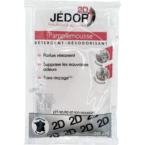 Dosettes 2D dÃƒÂ©tergent nettoyant dÃƒÂ©sodorisant - JÃƒÂ©dor - Parfum Citron (100 dosettes)