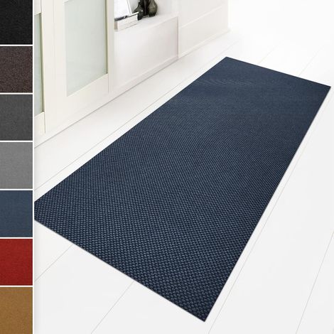 Paillasson - 1 Mètre Linéaire - 80x200 cm - Bleu - Antidérapant Et Lavable - Pour Couloir Et Cuisine (1/5)