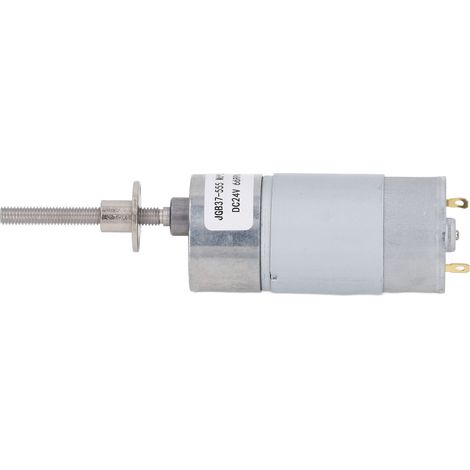 Gleichstrom-Getriebemotor, Mikro-Hochdrehmoment-Turbine mit selbsthemmendem, reversiblem Schneckengetriebe, 24 V, M6x50 mm mit Flansch, 66 U/min (1/5)