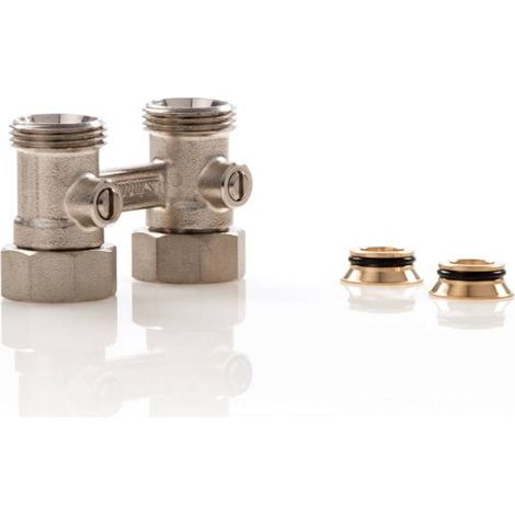 Simplex Hahnblock D2/50 Standard, Durchgangsform, für Heizkörper mit ¾ Zoll AG