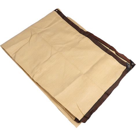 Voile d'ombrage PE occultant renforcé anti-UV, pare-soleil rectangulaire pour terrasse, jardin, pelouse, balcon, beige. (1/5)