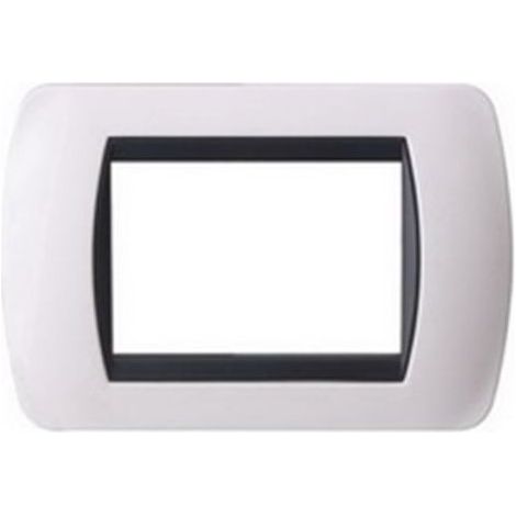 TRADE SHOP - Placchette Placche In Abs Compatibili Per Serie Living International Placca - Bianco -3 fori -