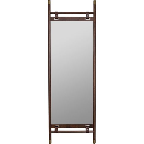 Miroir sur pied 59,5x3,5x180 cm en hêtre marron (1/5)