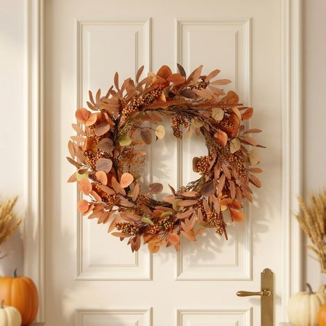 Natural Russet Toned Foliage Wreath (1/2)