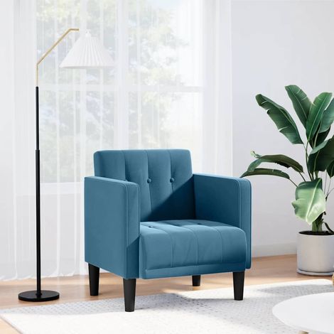 vidaXL Sessel mit Armlehnen Blau 53 cm Samt (1/5)