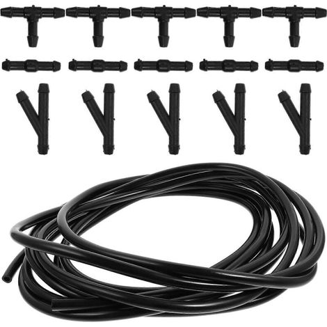 Car Water Spray Nozzle Windscreen Washer Hose 16Pcs Black For Automotive Use (1/3)