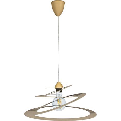 Sospensione 1xE27 Montatura Tonda Sabbia E-Energy Eleonora (1/2)