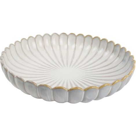 Lotus Tiefe Platte 24x5cm Nuance Weiß - Fine Dining Living