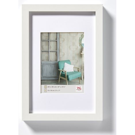 walther design bianco 20 x 30 cm vero vetro Cornice in legno di Stoccolma EA030W (1/4)