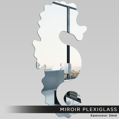 Miroir Plexiglass - hippocampe - 9x20 cm (1/2)