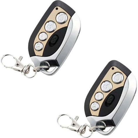 Duplicateur de Télécommande sans Fil,Télécommande Portail Copie,433.92MHz Clonage Électrique Clonage Universel Duplicateur Clé Fob pour Porte de Garage (2 articles)-Crezuo (1/4)