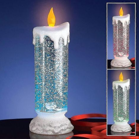 Wiederaufladbare, wasserdichte, farbwechselnde elektronische LED-Kerze mit Glitzer- und Farbwechselfunktion (1/5)