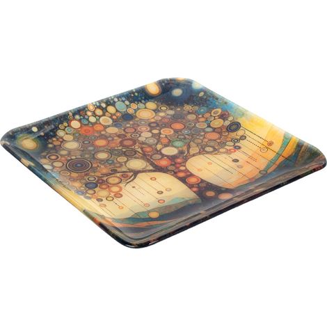 Glasplatte „Baum des Lebens“ – Modernes und farbenfrohes Design