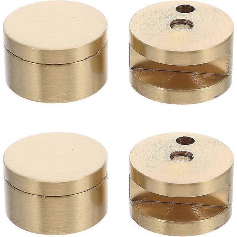 Lot de 4 pinces pour miroir : fixations murales pour miroir en verre de 5 à 12 mm d’épaisseur idéales pour la salle de bain ou une commode. (1/4)