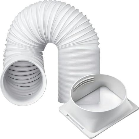 Tube d'évacuation pour climatiseurs, tuyau réglable Tuyau AC portable avec connexion rectangulaire carrée pour fenêtres, à la maison, chambre, salon, bureau