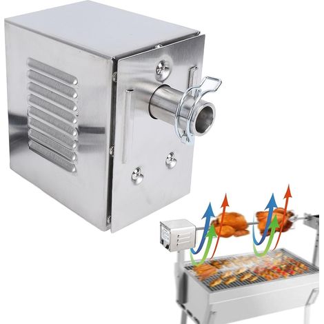 1 Moteur de rôtissoire, 45W, Interrupteur étanche, Acier inoxydable, 200-250 kg, Barbecue extérieur