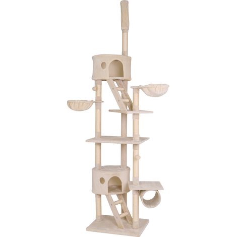 lionto Kratzbaum höhenverstellbar, Höhe 230-250 cm, beige