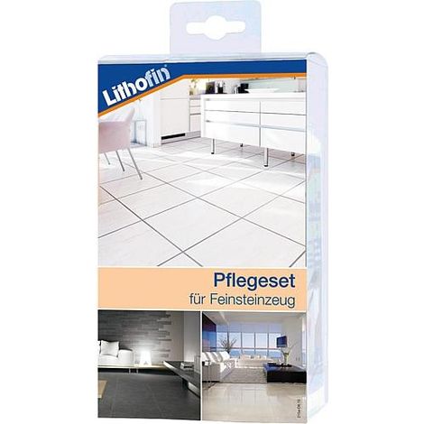 Kit de nettoyage LITHOFIN pour grès cérame - 2 produits : nettoyant intensif KF et nettoyant d’entretien KF, 1 kit