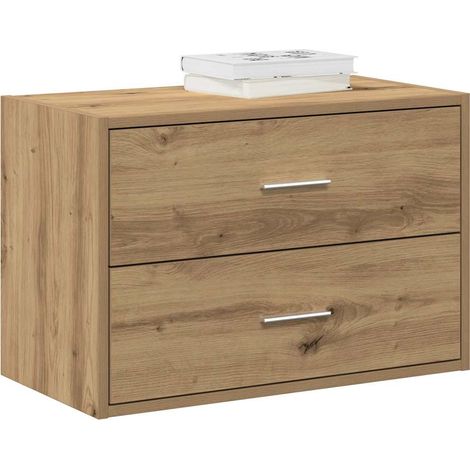 Schrank mit 2 Schubladen Artisan-Eiche 60x31x40cm Holzwerkstoff